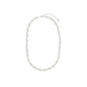 Mint Velvet Silver Tone Pave Chain Necklace